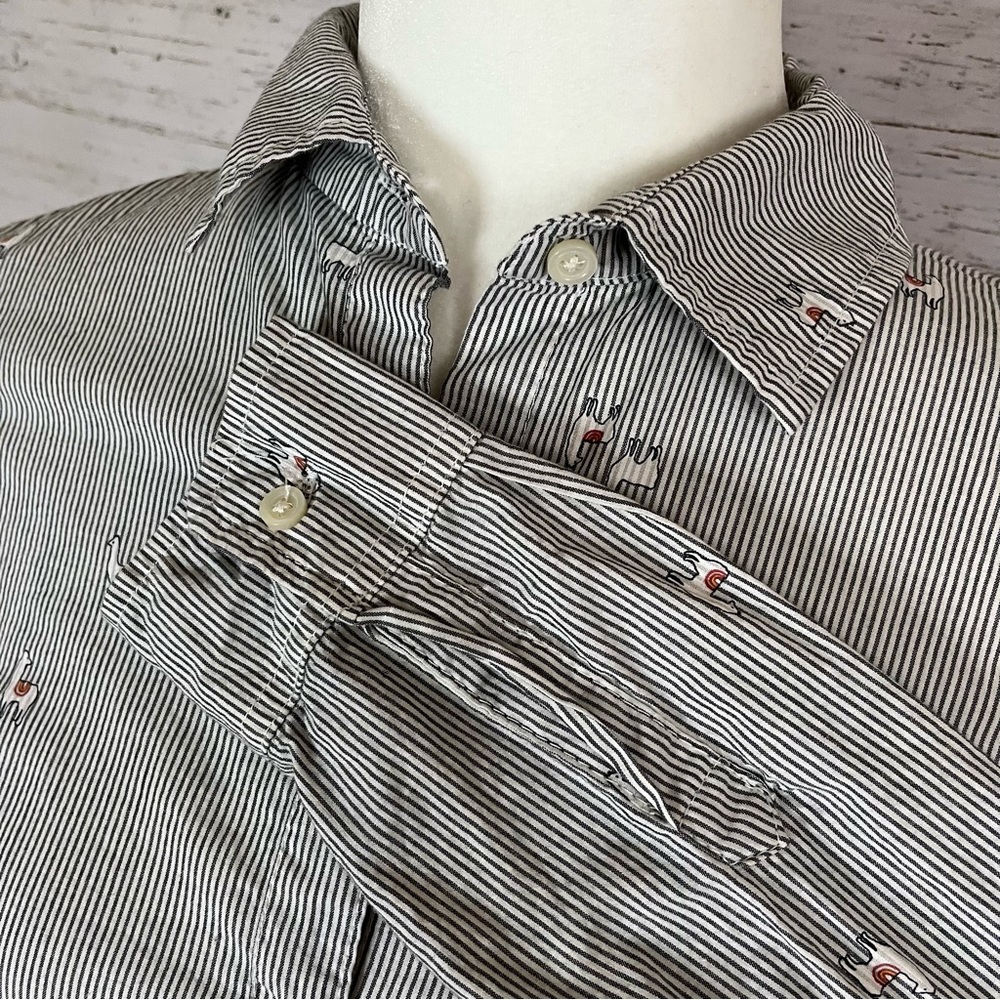 Llama Print Button Down - image 6